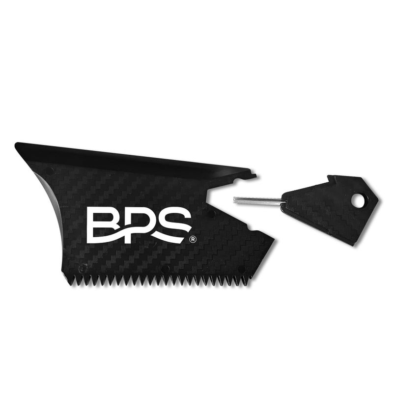 BPS Fiberglass Reinforced Surfboard Fins (3) + FCS Screw Hardware and Wax Comb! Glass Flex Thruster Surf Fin Set (FCS G5 M5 Style) Black - Tri Fin Thruster Set Surfboard fins (Link White) - Image 4